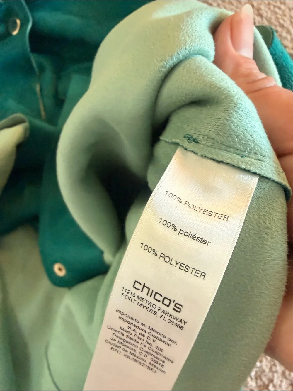 Chico's Suede Button-Front Jacket - Picture 8 of 8